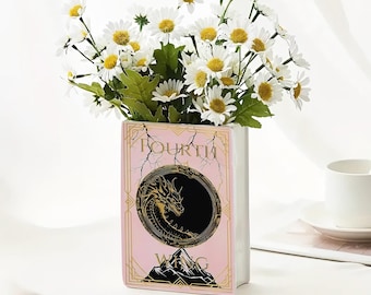 Fourth Wing Ceramic Book Vase