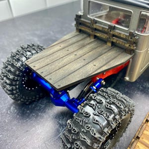 Wood Flat Bed with Headache Rack for IR40 1/18 TRX4M Injora Body Optional Taillight Mount