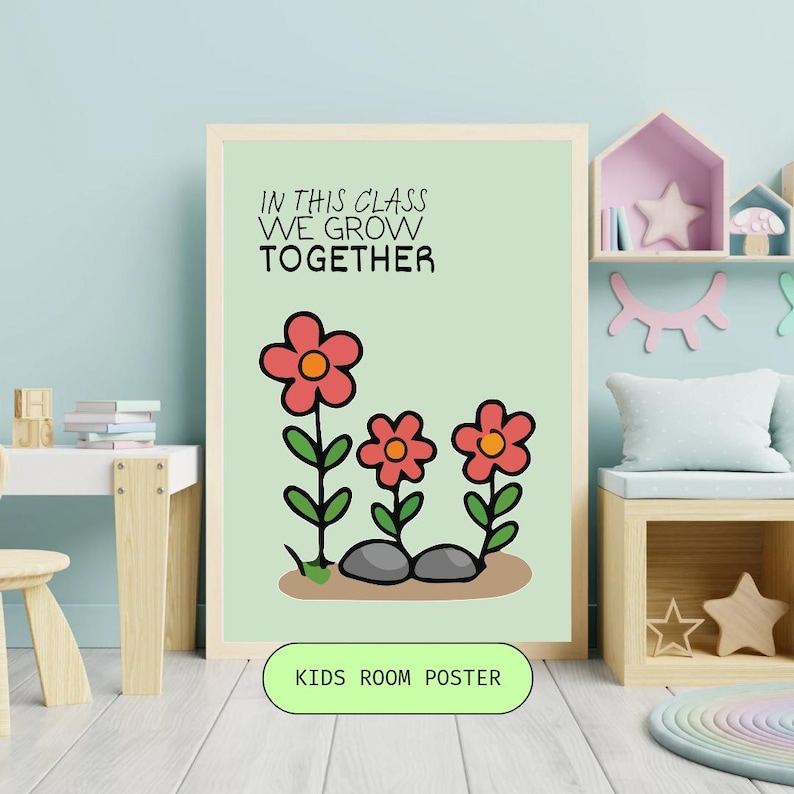 Growth Mindset Classroom Poster Printable, in This Class We Grow ...