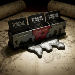Twilight Struggle Card Holder Stand, Board Game Accessories & Deck Cardholders, Strategy Game Organiser