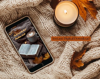 Fall Scripture Phone Wallpapers (5 Pack) - Christian Lock Screens (Digital Download)