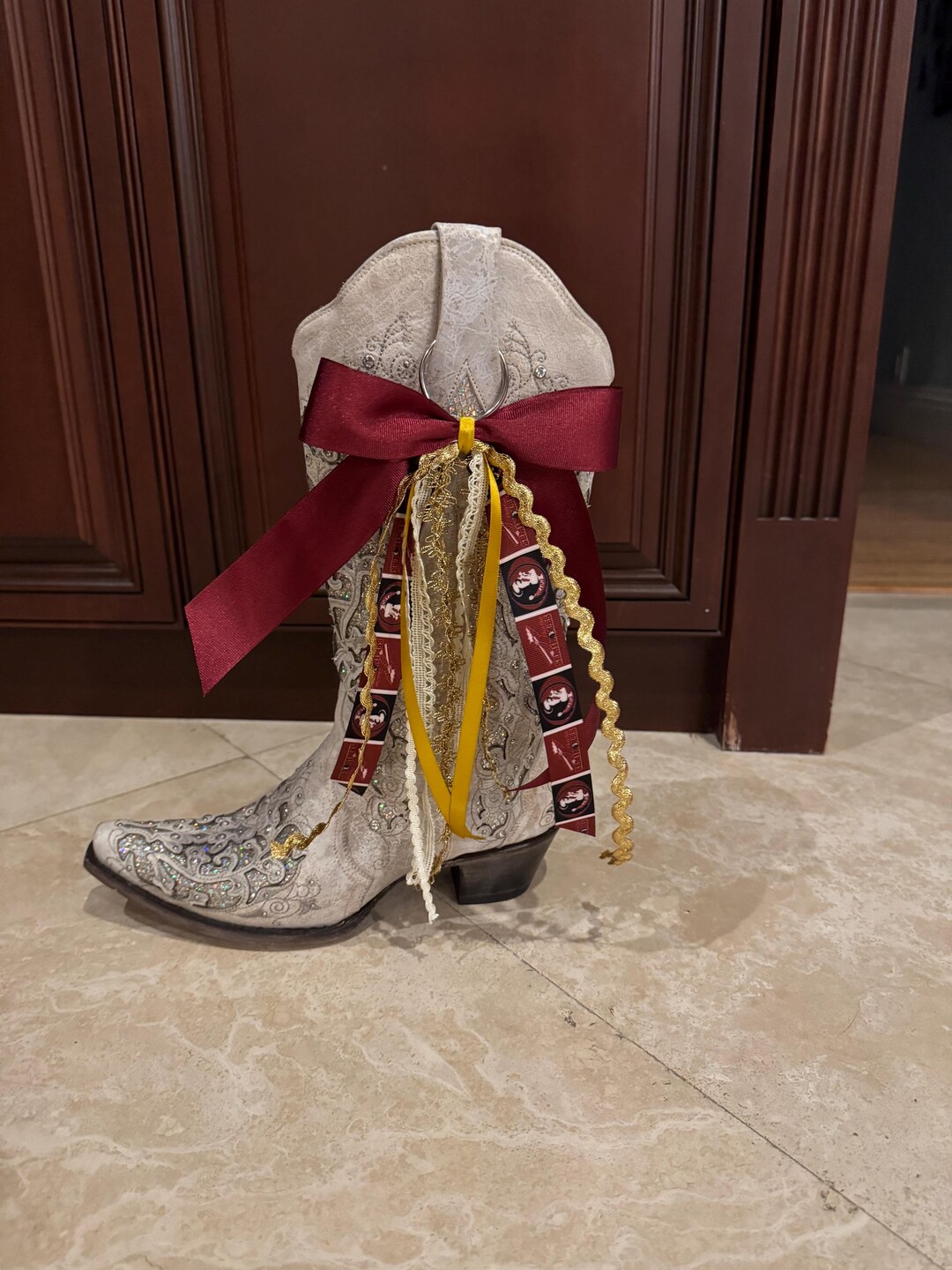 Pair of College Boot Bows (price for Two Bows) Custom Made - CHOOSE ...