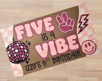 Custom Hand Painted Party Banner – Personalized Birthday Backdrop, 3x5