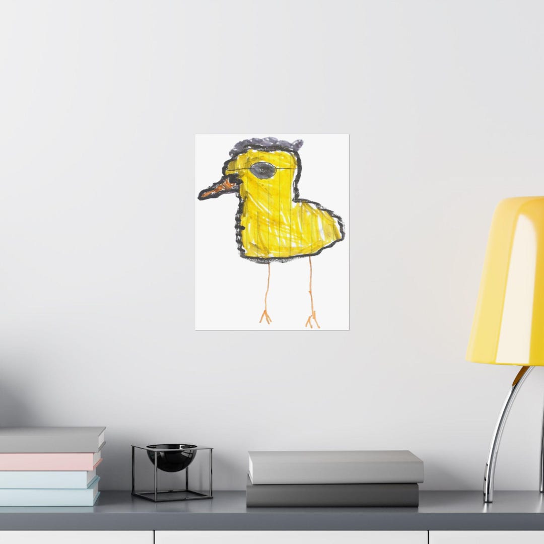 Cool Duck Nursery Wall Art | Cute Yellow Duck Illustration for Kids ...