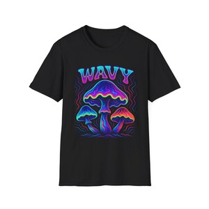 Mushroom Graphic Tee, Unisex Softstyle T-Shirt, Cool Hipster Trippy Shirt, Psychedelic Fungi Top, Nature Lover Gift, Festival Apparel