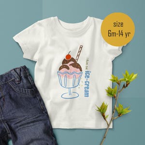 Funny Ice Cream-kinderT-shirt: speels T-shirt met grafische print, genderneutraal