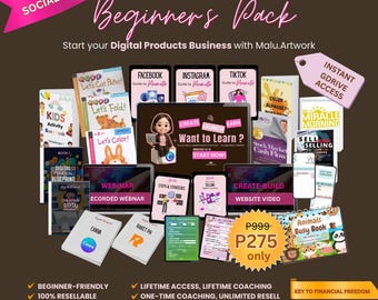 Kit de inicio para revendedores de productos digitales: Plantillas editables de Canva (descarga digital)