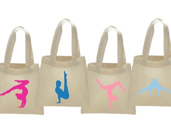 gymnastics party favor, gymnastics candy bags,  gymnastics birthday party, mini goodie bag, gymnastics meet good luck gift boy girl gymnast