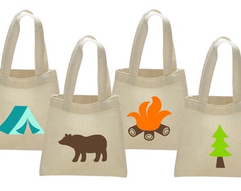 Camping party favor bags, Great Outdoors favor bags, Camping birthday bag, Adventure is out there baby shower, camping baby shower theme