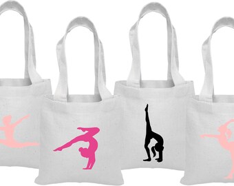 gymnastics party favor bags, gymnastics candy bags,  gymnastics birthday party bag, gymnastics goodie bag, gymnastics meet Personalized