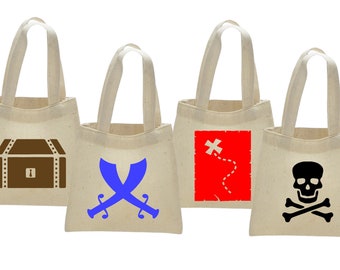 Pirate party favor bags, Pirate favors bags, Pirate birthday bags, pirate party bags for boy, pirate favor bags, skull and crossbone bags