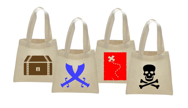 Pirate party favor bags, Pirate favors bags, Pirate birthday bags, pirate party bags for boy, pirate favor bags, skull and crossbone bags image 1