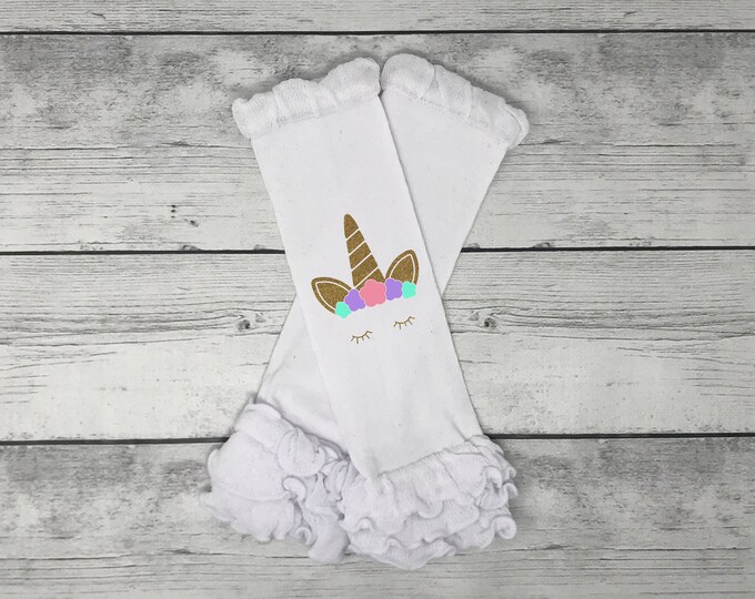 Baby Girl Leg Warmers Gold Unicorn Unicorn Leggings for Etsy