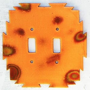 CopperCutts Heat Treated Copper 6&quot; x 6&quot; Double Standard Switch Plate