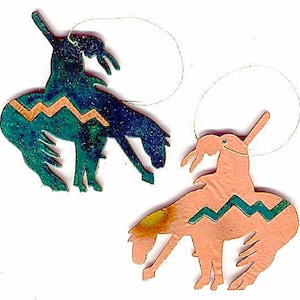 CopperCutts End of the Trail Ornament Rustic Southwest Copper and Wood with Your Choice of Primary Color