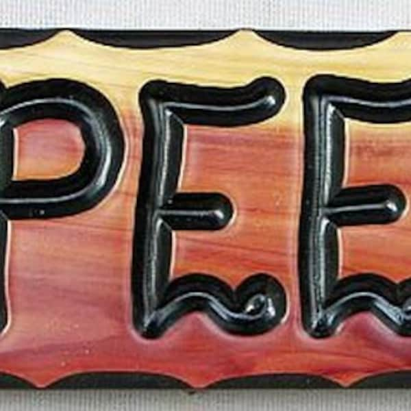 CedarCutts Rustic Custom Carved 4" x 12" x 1" Red Cedar Wood Sign