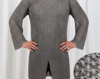 Medieval Chainmail Hauberk – 8MM Flat Riveted with Washers
