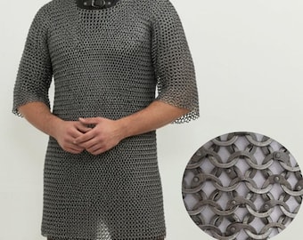 Chainmail Hauberk – 8mm Flat Riveted Rings with Flat Washers