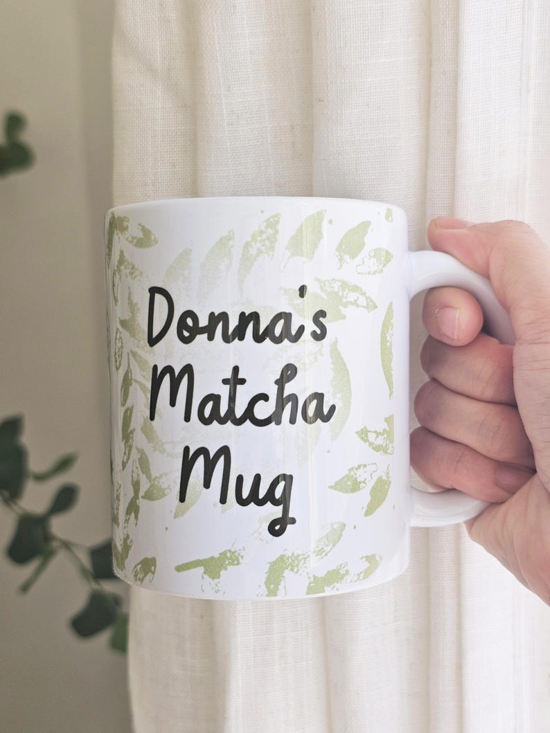 Custom "But First, Matcha" Mug – Personalized Matcha Lover Gift bild 2
