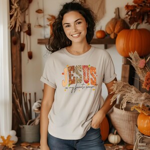 Jesus Is My Favorite Season T-Shirt, Christian Fall Quilt Tee