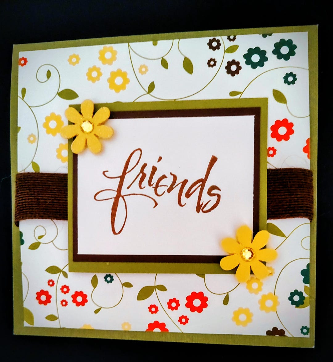 Friendship Card: Handcrafted - Etsy