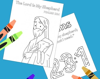 Psalm 23:1 Coloring Page | Bible Verse Activity (PDF)