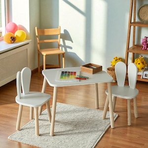 The Kids Table & Chair Set | Montessori Kids Furniture | Play and Activity Table for Children | Safe and Durable | Pastel Design