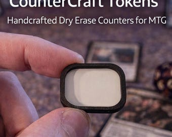 MTG Dry Erase Tokens/Counters/Abilities - Erasable, Wooden and Reusable for MTG TCGs