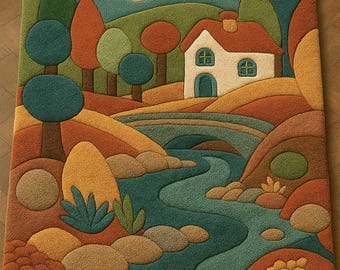 Hand Tufted Landscape Rug
