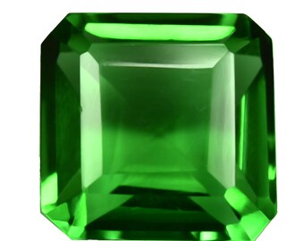 Natural Colombian Emerald 12+ Ct AAA+ Square Cut Gemstone, making jewelry GIE certified