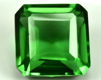 Natural Colombian Emerald 10+ Ct AAA+ Square Cut Gemstone, making jewelry GIE certified