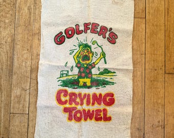Toalla de lino vintage "El llanto del golfista"