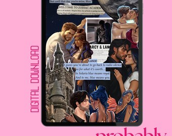 KINDLE INSERT! Zodiac Academy Kindle Insert |Printable Kindle Vellum | Clear Case Insert. KINDLE aesthetic | kindle girls|