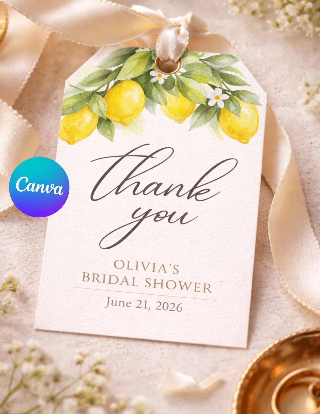 Lemon Favor Tags | Lemon Bridal Shower Favor Tag | She Found Her Main ...