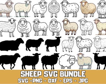 Sheep SVG Bundle: Farm Animal Cut Files (Digital Download)