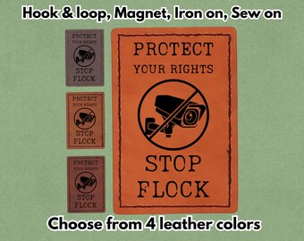 Protect your rights - PU vegan Leather Patch - Available in Magnet, Hook and Loop fastener, Iron on & Sew on