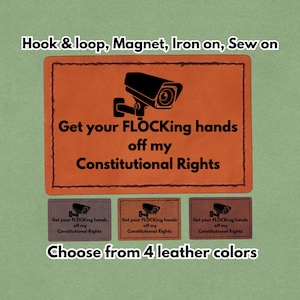 Finger weg von meinen Grundrechten - Lederaufnäher mit Magnet, Klettverschluss, zum aufbügeln, aufnähen