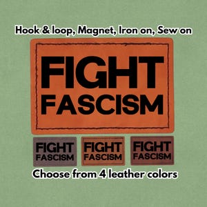 Bekämpa Fascismen - Ice Out - Läderlapp - Magnet, Kardborreband, Stryk-på och Sy-på