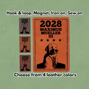 MAXIMUS MUELLER III 2028 - Presidente - Toppa in pelle - Magnete, gancio e passante, stirabile e cucibile