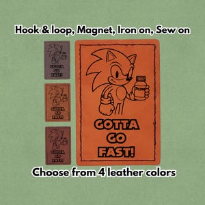 GOTTA FAST! - Toppa in pelle - Magnete, gancio e passante, stirabile e cucibile