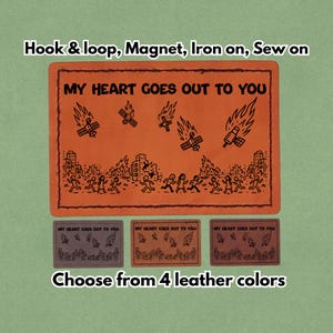 My Heart Goes Out To You - Elon Musk Falling Star link Satellites - Leather Meme Patch - Magnet, Hook and Loop, Iron on and Sew on