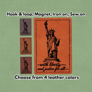 Med frihet och rättvisa för alla - Läderlapp - Magnet, kardborreband, stryk- och sy-på