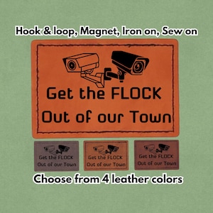 Hol dir den FLOCK aus der Stadt - Aufnäher aus Leder - Magnet, Klettverschluss, zum Aufbügeln und aufnähen