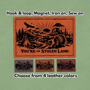 Du är på stulet land - Läderlapp - Magnet, kardborreband, stryk- och sy-på