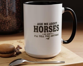 Taza de café divertida para amantes de los caballos, regalo personalizado