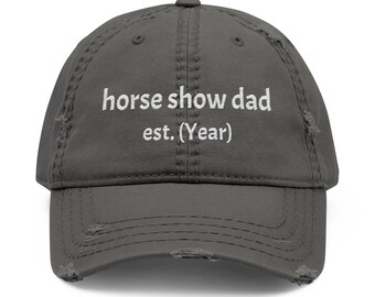 Gorra desgastada personalizable bordada para papá del espectáculo ecuestre