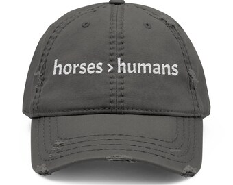 Caballos > Humanos Sombrero desgastado bordado