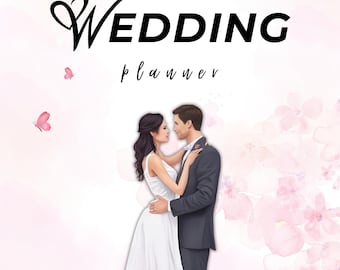 Deluxe Wedding Planner, Printable Digital Planner PDF, 2026 Calendar Included, Wedding Checklist, Instant Download