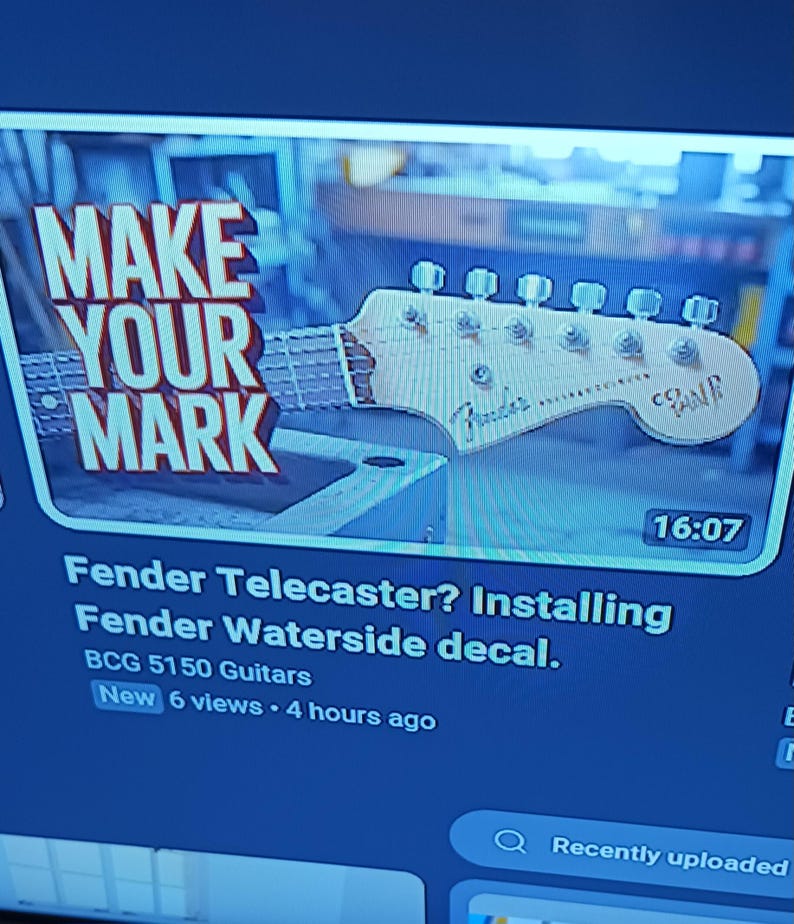Telecaster Letters Fender Telecaster Handmade Reproduced 1960's Style Logo Waterslide ...