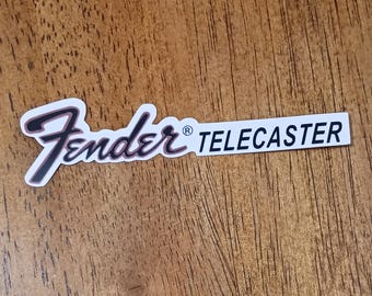 Decalcomania con logo Waterslide in stile anni '60 riprodotto a mano Fender Telecaster, PRE-TAGLIATA e pronta all'uso.